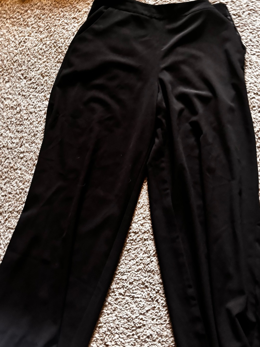 Guess Black Wide-Leg Pull-On Trousers